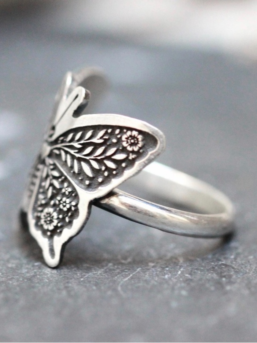 Butterfly Silver Ring - Picture 3 of 5